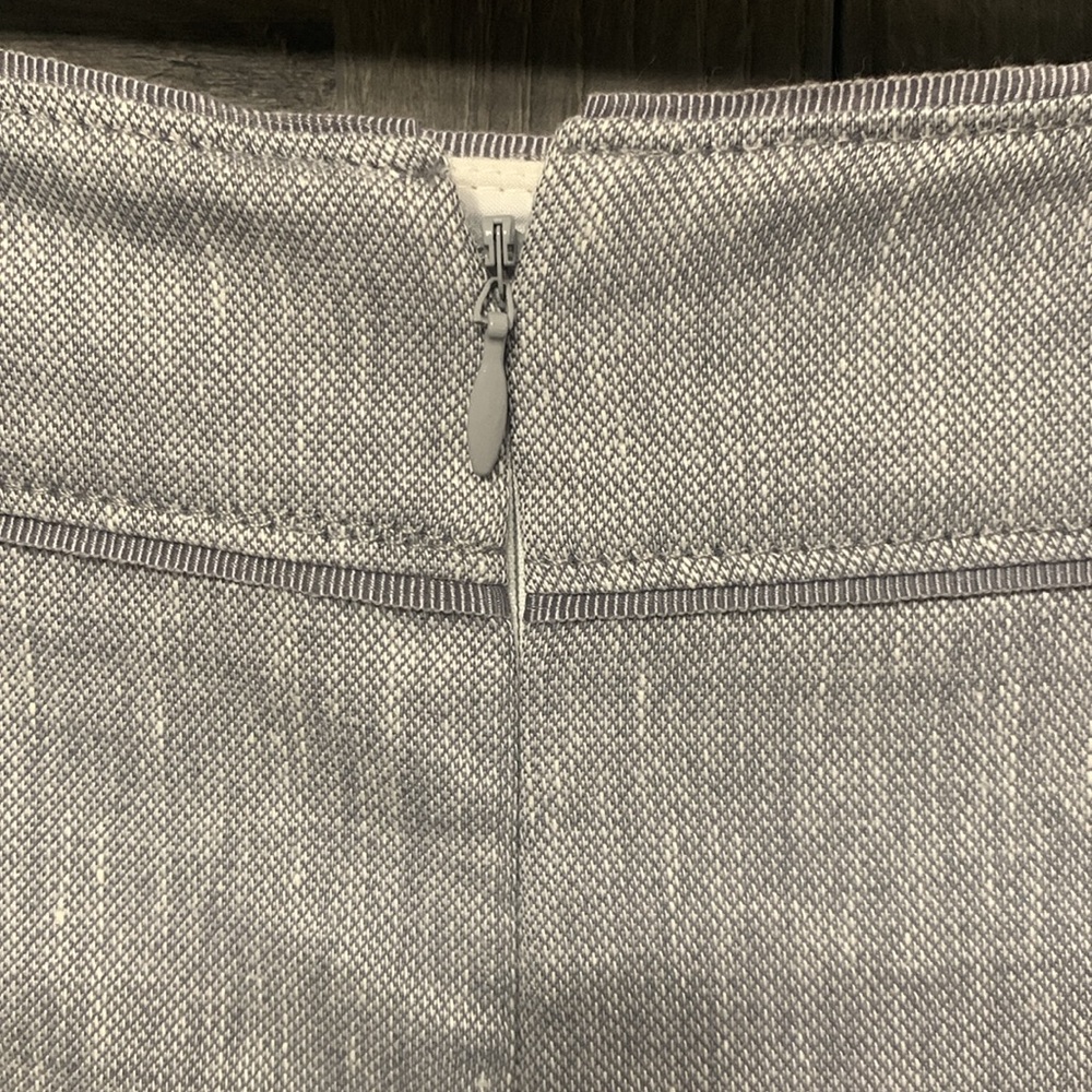 White House Black Market Gray Linen Pencil Straight Skirt Women's Size 0 - Picture 5 of 8